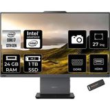 LENOVO ThinkCentre Neo 50A i7 13620H 24GB DDR5 1TB SSD 27" FHD IPS FDOS Siyah All in One PC & PER4