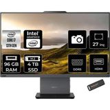 LENOVO ThinkCentre Neo 50A i7 13620H 96GB DDR5 4TB SSD 27" FHD IPS FDOS Siyah All in One PC & PER4