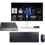 Lenovo Thinkcentre Neo 50Q Gen 5 Intel Core 5 210H 80GB 1tb SSD 23.8" Fhd Monitör W11H Mini Masaüstü Bilgisayar & Per4 USB Bellek 13B9001MTRP474 - Windows 11 Home