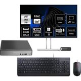 Lenovo Thinkcentre Neo 50Q Gen 5 Intel Core 5 210H 8gb 512GB SSD 27" Fhd Monitör W11P Mini Masaüstü Bilgisayar & Per4 USB Bellek 13B9001MTRP589 - Windows 11 Pro