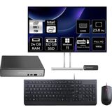 Lenovo Thinkcentre Neo 50Q Gen 5 Intel Core 7 240H 24GB 512GB SSD 23.8" Fhd Monitör W11H Mini Masaüstü Bilgisayar & Per4 USB Bellek 13B9001PTRP453 - Windows 11 Home