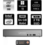Lenovo Thinkcentre Neo 50Q Gen 5 Intel Core 7 240H 64GB 2tb SSD W11P Mini Masaüstü Bilgisayar & Per4 USB Bellek 13B9001PTRP399 - Windows 11 Pro
