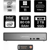 Lenovo Thinkcentre Neo 50Q Gen 5 Intel Core 7 240H 80GB 2tb SSD W11P Mini Masaüstü Bilgisayar & Per4 USB Bellek 13B9001PTRP403 - Windows 11 Pro