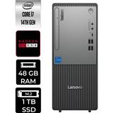 Lenovo Thinkcentre Neo 50T Gen 5 i7 14700 Masaüstü Bilgisayar 48GB RAM 1TB SSD FreeDOS + Per4 USB 12UAS0GL00P370