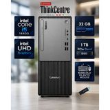 Lenovo ThinkCentre Neo 50t Gen 5 Intel Core i5-14400 32 GB DDR5 1 TB SSD FreeDos Mini Tower Masaüstü Bilgisayar Siyah 12