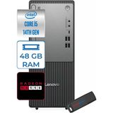 Lenovo Thinkcentre Neo 50T Gen5 Intel Core I5 14400 48GB Ddr5 4tb SSD Windows 11 Home Radeon RX550 4gb Masaüstü Bilgisayar 55012UAS1CF00H20 + Zetta Flash Bellek