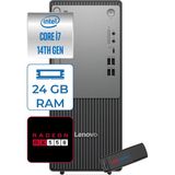 Lenovo Thinkcentre Neo 50T Gen5 Intel Core I7 14700 24GB Ddr5 1tb SSD Windows 11 Pro Radeon RX550 4gb Masaüstü Bilgisayar 55012UAS0GL00P08 + Zetta Flash Bellek
