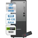 Lenovo Thinkcentre Neo 50T Gen5 Intel Core I7 14700 48GB Ddr5 2tb SSD Windows 11 Pro Nvidia GTX1650 4gb Masaüstü Bilgisayar 165012UAS0GL00P19 + Zetta Flash Bellek