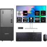Lenovo Thinkcentre Neo 50T i3 13100 Masaüstü Bilgisayar 96GB RAM 2TB SSD 27" FHD Win11 Pro + Per4 USB 12UB0009TRP1019