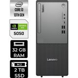 Lenovo Thinkcentre Neo 50T i3 13100 RTX 5050 8GB Masaüstü Bilgisayar 32GB RAM 2TB SSD FreeDOS + Per4 USB 12UB0009TRP547
