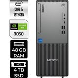 Lenovo Thinkcentre Neo 50T i5 13400 RTX 3050 Masaüstü Bilgisayar 48GB RAM 4TB SSD FreeDOS + Per4 USB 12UB000BTRP492