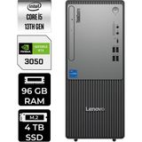 Lenovo Thinkcentre Neo 50T i5 13400 RTX 3050 Masaüstü Bilgisayar 96GB RAM 4TB SSD FreeDOS + Per4 USB 12UB000BTRP500