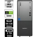 Lenovo Thinkcentre Neo 50T i5 14400 RTX 5050 8GB Masaüstü Bilgisayar 96GB RAM 2TB SSD FreeDOS + Per4 USB 12UAS1CF00P559