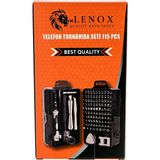 Lenox 115 Parça Telefon Tornavida Seti Hassas Tamir Elektronik El Aleti Seti