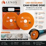 Lenox LNX-023 115 mm Elmas Cam Kesme Diski 4.5 Inç 22.23 mm Avuç Taşlama Uyumlu Porselen Fayans Seramik Mermer Kesici Disk