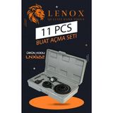 Lenox Tools 11 Parça Bi-Metal Buat Delik Açma Seti Elektrik Tesisat Profesyonel Delik Testeresi Taşıma Çantalı