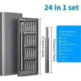 Lenox Tools 24'ü 1 Arada Hassas Manyetik Tornavida Seti Telefon Laptop Saat Tamir Uç Takımı Metal Kutu
