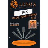 Lenox Tools 5 Parça Metal Döner Törpü Seti Matkap Uyumlu Çelik Taşlama Çapak Alma Oyma Uçları Rotary