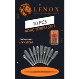 Lenox Tools Ahşap Törpü Seti 10 Parça Ağaç Törpüsü Matkap Ucu Ahşap Zımpara Şekillendirme Raspa Seti