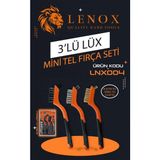 Lenox Tools LÜXS İnce Temizlik Fırçası 3’lü Bakır Set Dar Alan & Detay Temizlik Seti