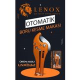 Lenox Tools Otomatik Boru Kesme Makası PVC Plastik PPR Boru Kesici Mandallı El Tipi Kesme Aleti