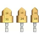 Lenox Tools PVC Boru Genişletici Kademeli Matkap Ucu Seti 3’lü 15–31 mm Plastik Boru Genişletme