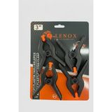 Lenox Tools Yaylı Plastik Kıskaç 4lü Set 3 Inç Ahşap Sabitleme Kelepçesi Atölye Marangoz Tuval Mandal