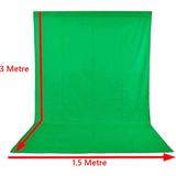 Lens Chromakey Green Screen - Greenbox Yeşil Fon Perde 150 x 300 cm Fotoğraf Stüdyosu Youtube Tiktok Için Yeşil Arka Plan