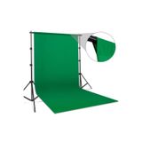 Lens Chromakey - Green Screen - Greenbox Yeşil Fon Perde (2X2 M) + Fon Standı Yeşil