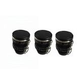 Lens Görünümlü Mini Shot Bardağı Anahtarlık, Kamera Lens Tasarım, Siyah, 3 Adet