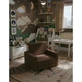 Lensa Home Çocuk Koltuğu Komple Sünger Katlanabilir Yataklı - Çocuk Minderi 0-4 Yaş Kahverengi - 45 x 95 x 10 cm