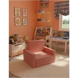 Lensa Home Çocuk Koltuğu Komple Sünger Katlanabilir Yataklı - Çocuk Minderi 0-4 Yaş Yavruağzı - 45 x 95 x 10 cm