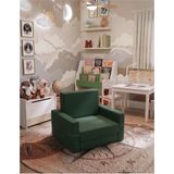 Lensa Home Çocuk Koltuğu Komple Sünger Katlanabilir Yataklı - Çocuk Minderi 0-4 Yaş Yeşil - 45 x 95 x 10 cm - Koyu Yeşil