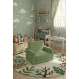 Lensa Home Çocuk Koltuğu Komple Sünger Katlanabilir Yataklı Minder Yatak (0-4 YAŞ) HAKİ YEŞİLİ