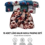 Lensa Home Ekstra Kalın Havlu Paspas Ucu - Karışık Renk ve Desenli Paspas & Mop Yedek Ucu Adet Seçenekli - 10'LU SET