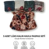 Lensa Home Ekstra Kalın Havlu Paspas Ucu - Karışık Renk ve Desenli Paspas & Mop Yedek Ucu Adet Seçenekli - 5'Lİ SET