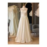 Lenta Wedding Krem Sindirella Şallı İnci Detaylı Maxi Boy Gelinlik Ve Nişan elbisesi