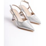 L'envie Gümüş Yılan Stiletto - Açık Gümüş