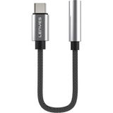 Lenyes AX105 Type-C To 3.5mm Aux Çevirici Örgülü Ses Adaptörü Gümüş
