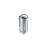Lenyes CA60 Mini Araç Şarj Aleti Hızlı Şarj Özellikli Dual Type-C + Usb-A Portlu Pd 45W Gümüş