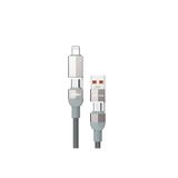 Lenyes LC543 4in1 USB-A to Type-C + Type-C to Lightning, 240W, 1M, Gri