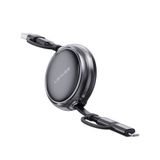 Lenyes LC552 4in1 Usb-A - Type-C + Type-C To Lightning Makaralı Data ve Şarj Kablosu 60W 95CM Siyah