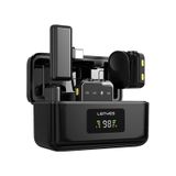 Lenyes Lm205 2in1 Yapay Zeka Gürültü Engelleyici Type-c Ve Lightning Bağlantılı Yaka Mikrofonu Siyah