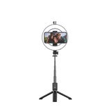 LENYES LPH102 Halka Işık Selfie Çubuğu Tripod: Alüminyum Alaşımlı, Çıkarılabilir Bluetooth Uzaktan, Dolum Işıklı Ayarlanabilir Teleskopik Kutup, Çok Açılı Serbest Ayar