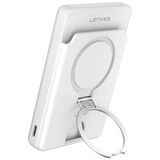 Lenyes PW0006D Pd 20W Hızlı Şarj Özellikli Kartlıklı Standlı Wireless Powerbank 15W 5000MAH Beyaz