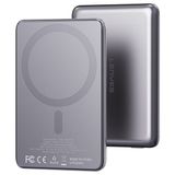 Lenyes PW0015D Ultra Ince LED Göstergeli Wireless Powerbank 15W 5000MAH Gri