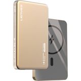 Lenyes PW019D Pd 20W Ultra Ince Magsafe Wireless Powerbank 15W 5000 mAh Gold
