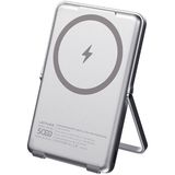 Lenyes PW038D 20W Ultra Ince Standlı Wireless Powerbank 15W 5000 mAh Gümüş