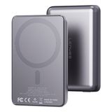 Lenyes PW1015D Ultra Ince LED Göstergeli Wireless Powerbank 15W 10000MAH Gri