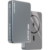 Lenyes PW119D Pd 20W Ultra Ince Hızlı Şarj Özellikli Wireless Powerbank 15W 10.000 mAh Füme